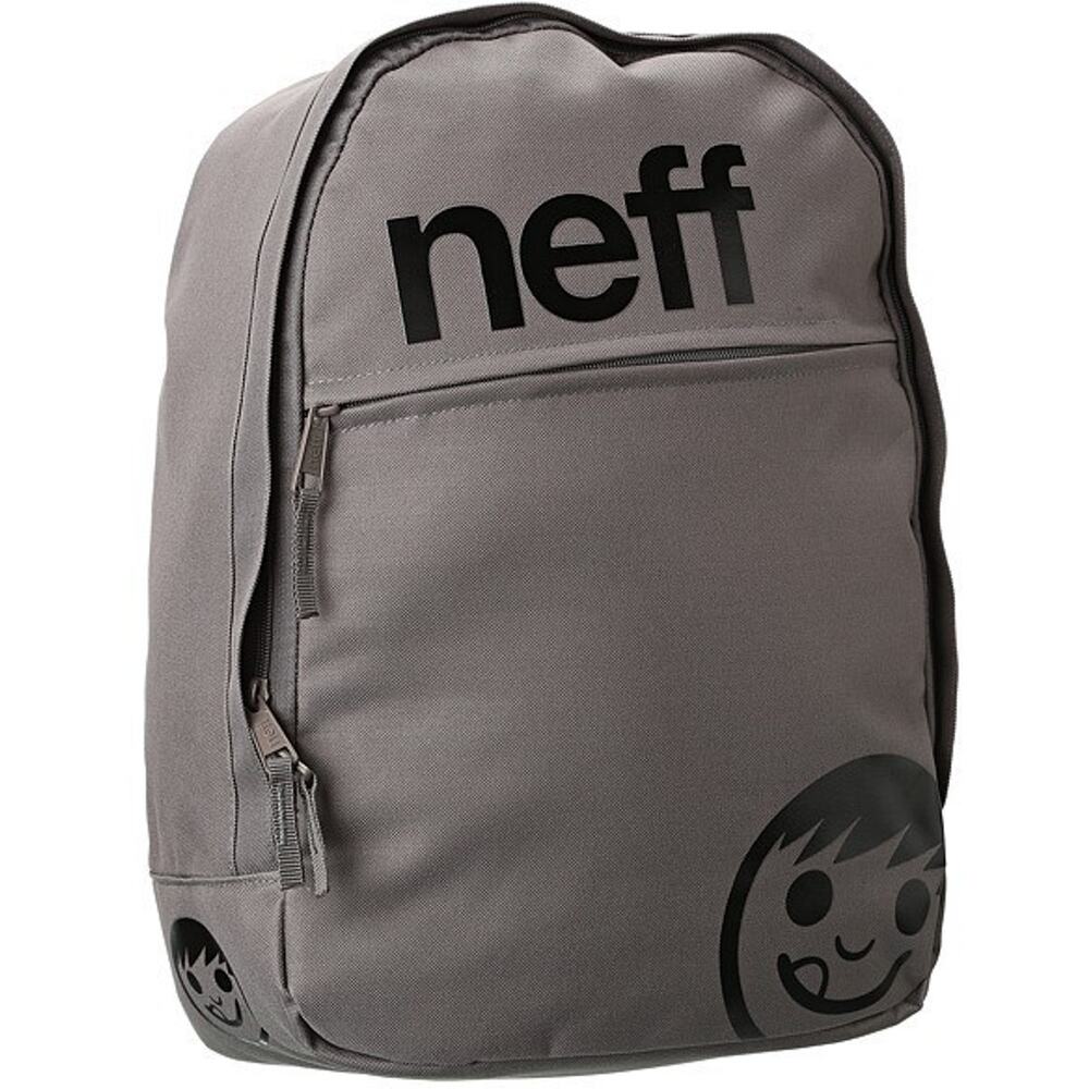 NEFF DAILY PACK GRAY BACKPACK SMILEY FACE SCHOOL TRAVEL BAG AUTHENTIC